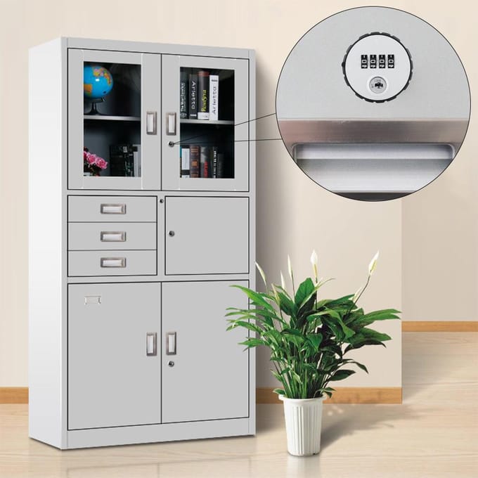 Digitale Zinklegering Code Combinatie Cam Kast Handig Wachtwoord Kluis Slot met Sleutels 20mm white