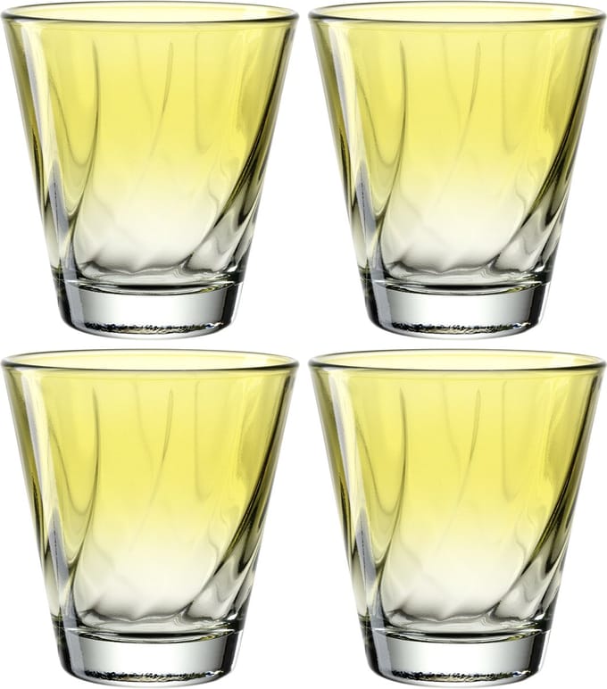 Leonardo TWIST Drinkglas 215ml geel - set/4