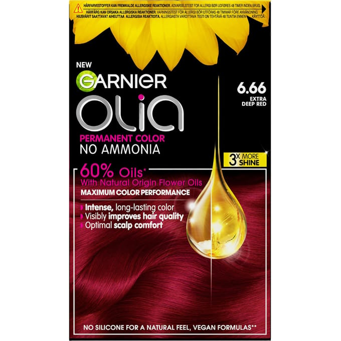 Garnier Olia Forever Carmin Permanent Hair Color 6.66 Extra Deep Red 1 st