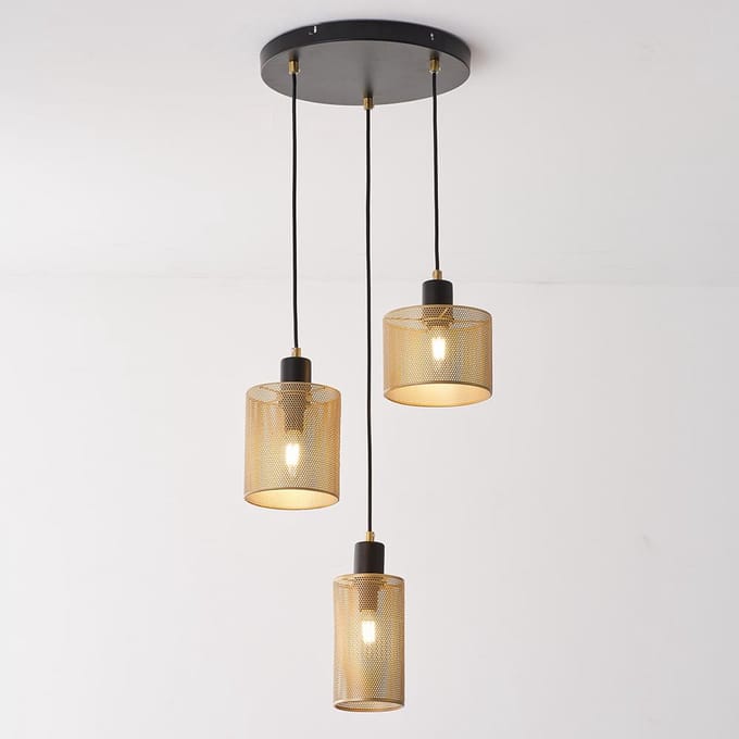 LumenXL Hanglamp Avery - zwart - goud