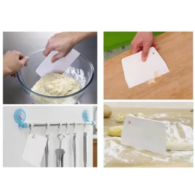 19,3x12,7cm Deegschraper ABS Multifunctioneel Trapezoïde Grote Deegsnijder Hakker voor Keuken