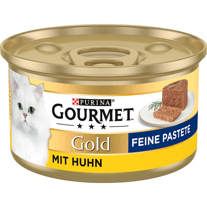 50% korting! 2 x 12 x 85 g of 2 x 24 x 85 g Gourmet Gold natvoer voor katten  - Fijne paté: Kip 24 x 85 g