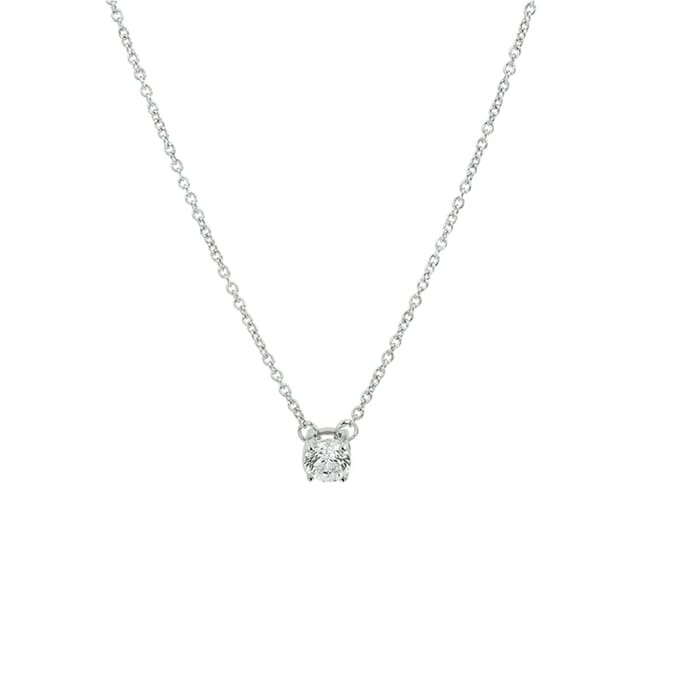 Slanke Zirkonia Hanger met Zilveren Anker Collier