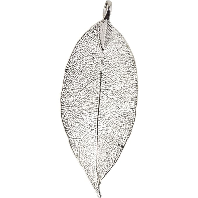 Decoratieve hanger "Natuurblad" - Zilver