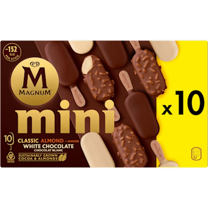 Magnum Mini IJs Classic Almond White Chocolate 10 x 55 ml