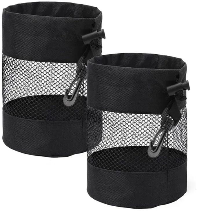 Cuhostki - Golftas Van Polyester - Zwart - Opbergtas Voor Golfballen - 2 Stuks