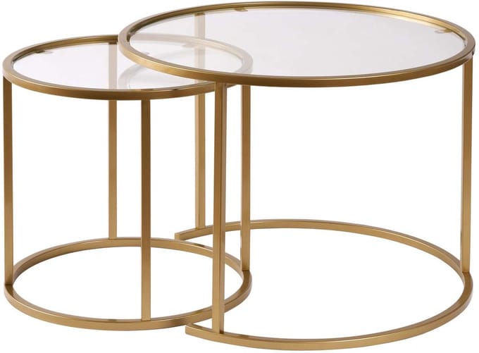 Asir - Salontafelset - Goud, transparant - GEHARD GLAS - 42 x 42 x 39 cm