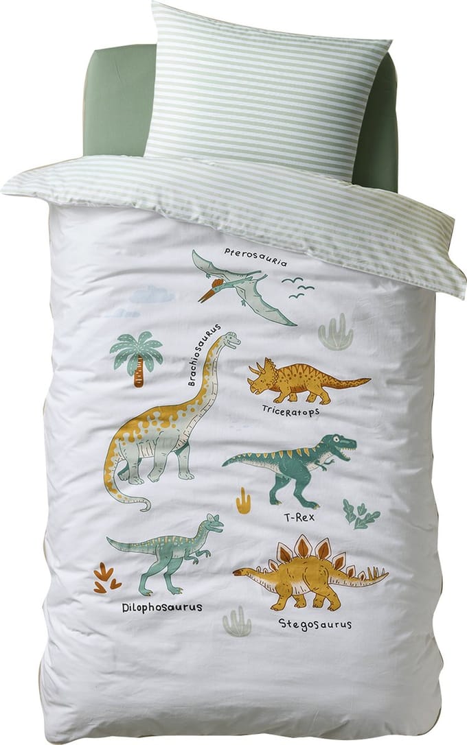 Vertbaudet Dekbedovertrek Magicouette DINOS, met gerecycled katoen