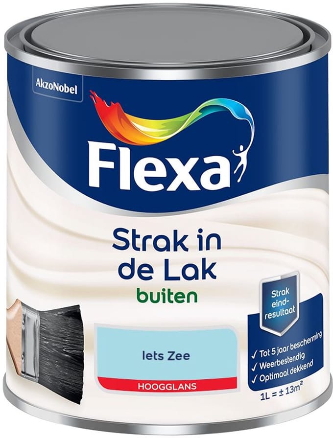 Flexa - Strak In De Lak Buitenlak Hoogglans - Iets Zee - Mengverf - 1 L