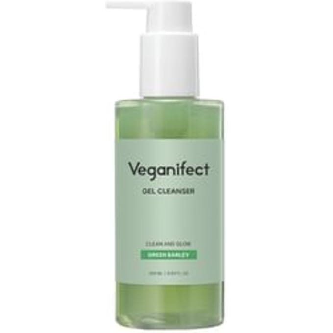 Veganifect - Clean And Glow Green Barley Gel Cleanser 2025 Version - 205ml