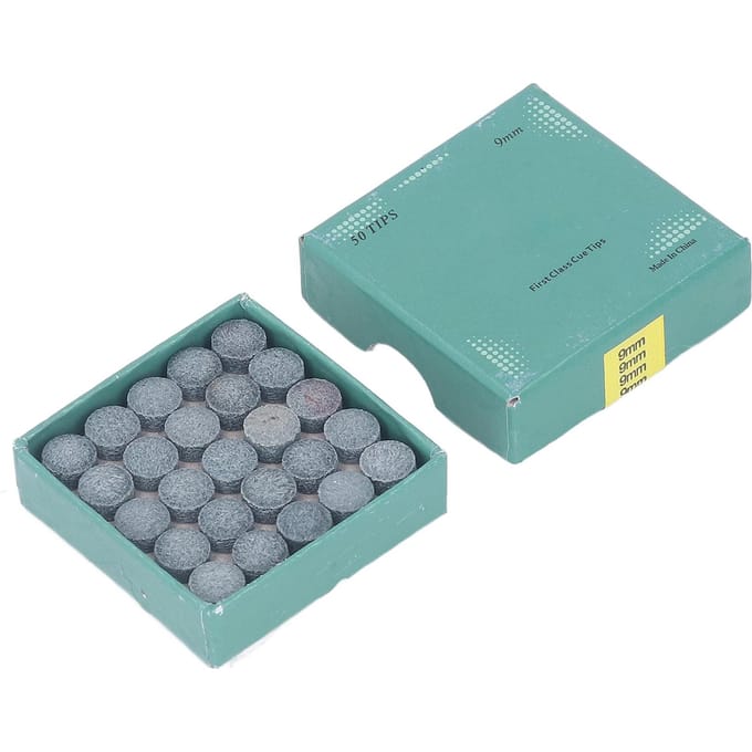 50 STUKS Biljart Pool Keu Tips PU Stick Tips Vervanging voor Pool Keuen en Snooker Accessoires 9mm 0.35in gray
