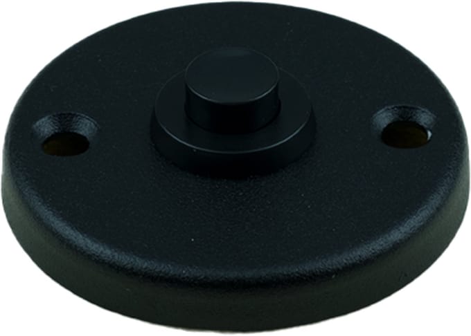 Ami 3 RH beldrukker aluminium rond rozet zwart 739310