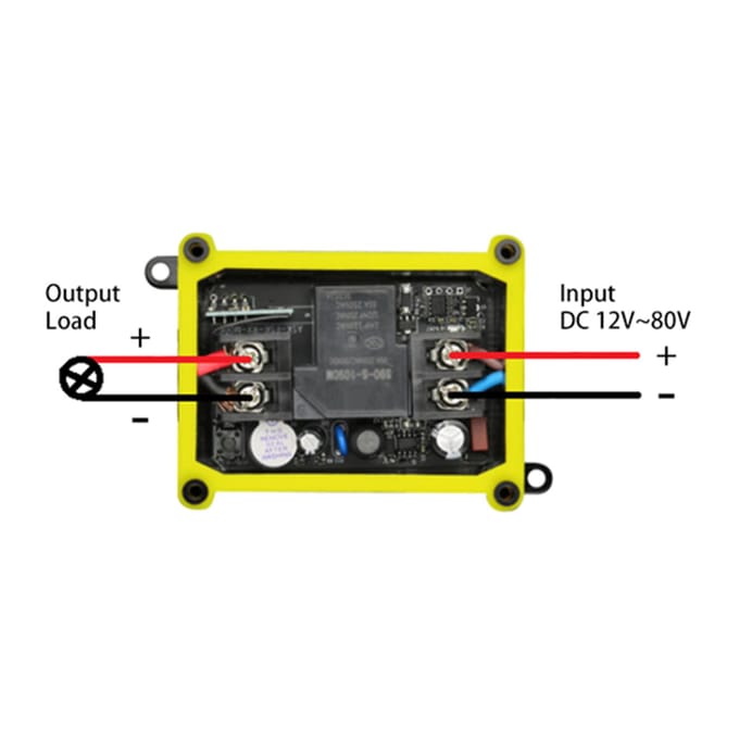 2-knops afstandsbediening en 1-kanaals controller voor waterpomp DC12-80V geel