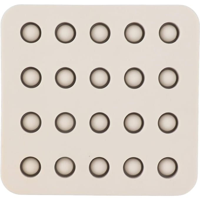 Moule en silicone pour greffe de reines de cire, 4 rangées gray