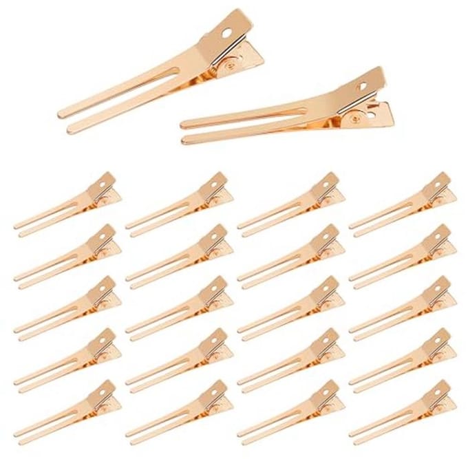 20 Stuks Dubbele Prong Krulclips - Haar Styling Clips voor Kappers en Thuisgebruik