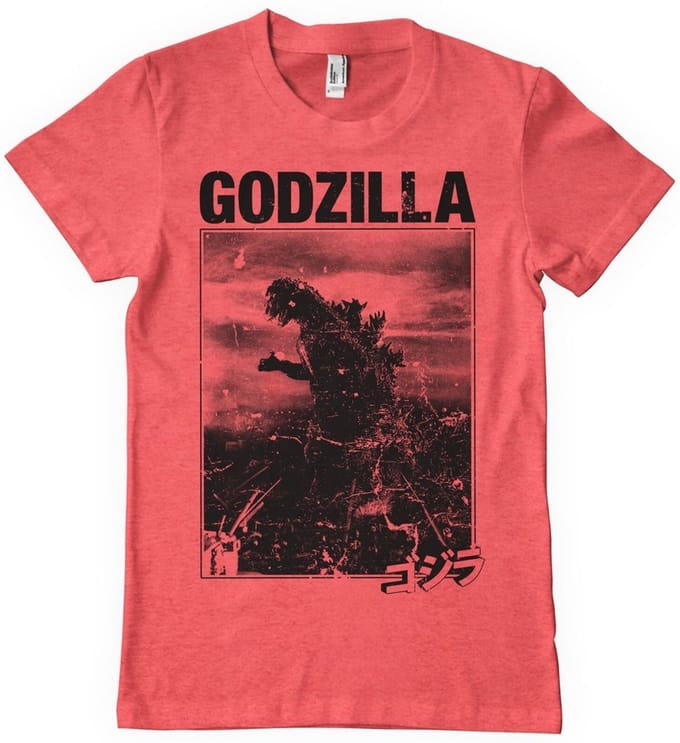 Godzilla Vintage T-shirt rood/gemêleerd