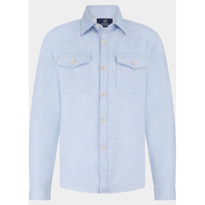 Bos Bright Blue Scotland blue overshirt duncan shirtjacket spe26114du03sb/4003
