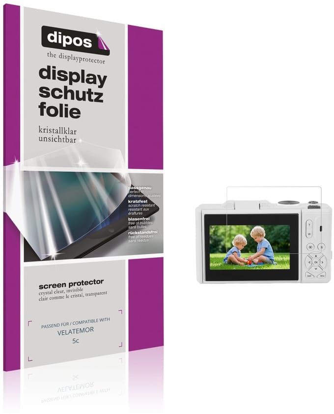 dipos – 4x Beschermfolie geschikt voor VELATEMOR 5c | Krasbestendige & heldere Screenprotector Ultra-Thin