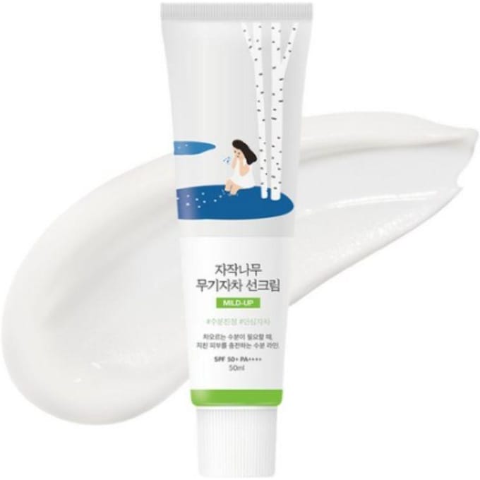 ROUND LAB Berkensap Hydraterende Minerale Zonnebrandcrème SPF50+ PA++++ 50ml white