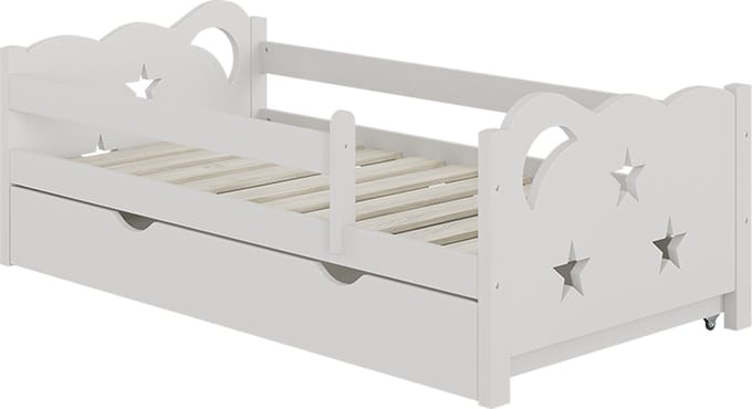 Vitalispa Jessica Kinderbed – 70x140 cm met lade, zonder matras Wit