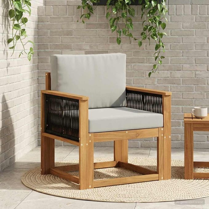 vidaXL - Buiten - Midden - Sofa - Massief - Acacia - Hout - Naturel