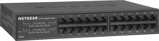 NETGEAR GS324 - Netwerk Switch - Unmanaged - 1 Gbps - 24 poorten