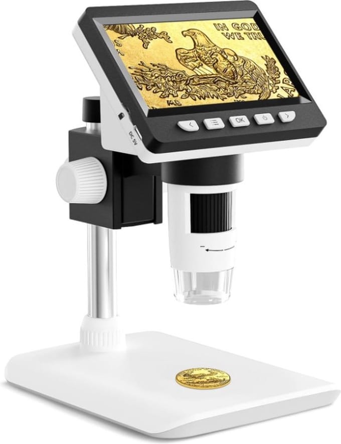 DrPhone MicroView Pro - 1000x Digitale Microscoop met 1080P Full HD - 2MP - 4.3 Inch LCD - Ingebouwde batterij 2000mAh 12 Talen - Computer Ondersteuning - Certificering: CE/RoHS/ISO9001