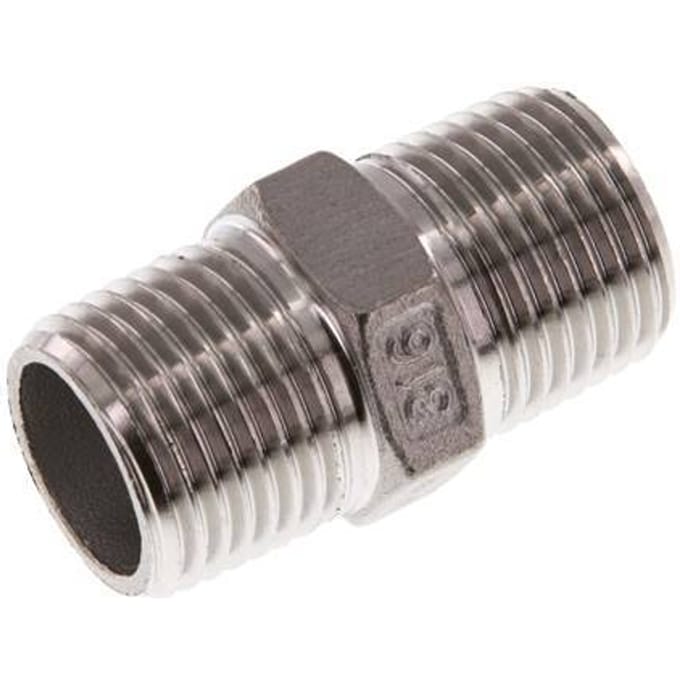 R 1/2'' RVS Borstnippel 16 Bar [2 Stuks]