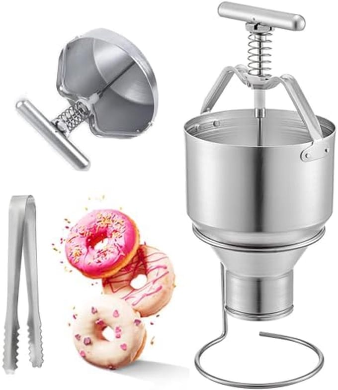 Donut Maker Machine - Donut Apparaat - Bakkerij Gebruik - Handmatige Dosering - 1.3 Gallon - Silver