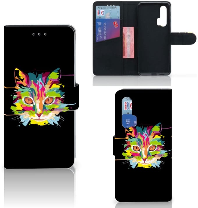 Honor 20 Pro Leuk Hoesje Cat Color