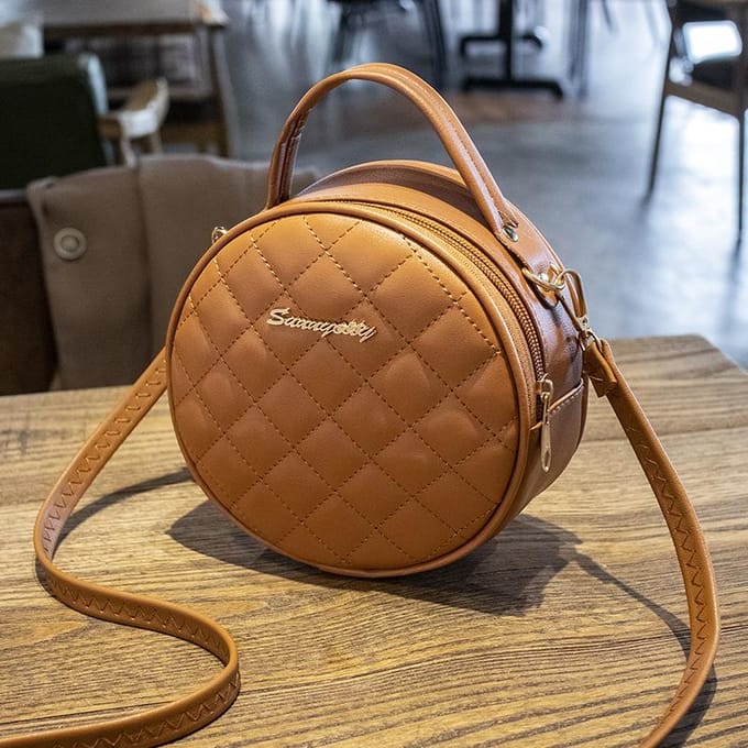 Retro Kleine Ronde Tas Dames Tas Dames Geborduurde Messenger Bag