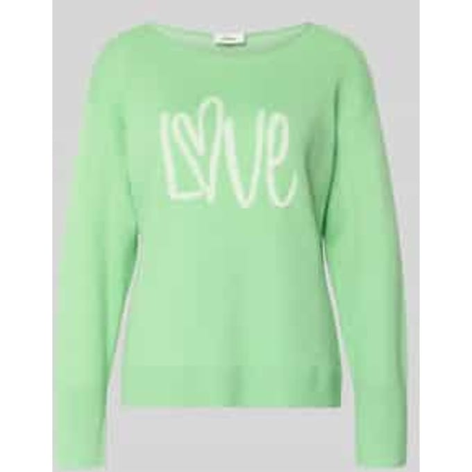 Regular fit gebreide pullover met katoen-aandeel model 'LOVE'