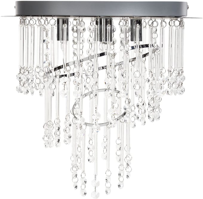 ESMELLE - Kroonluchter - Zilver - 35 cm - Kristal
