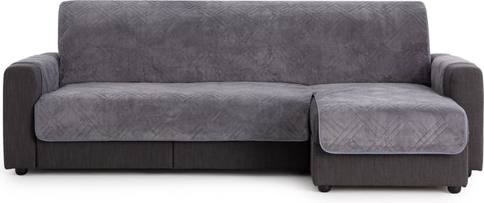 Coral Bankbeschermer Grijs Chaise Longue Rechts 200cm breed