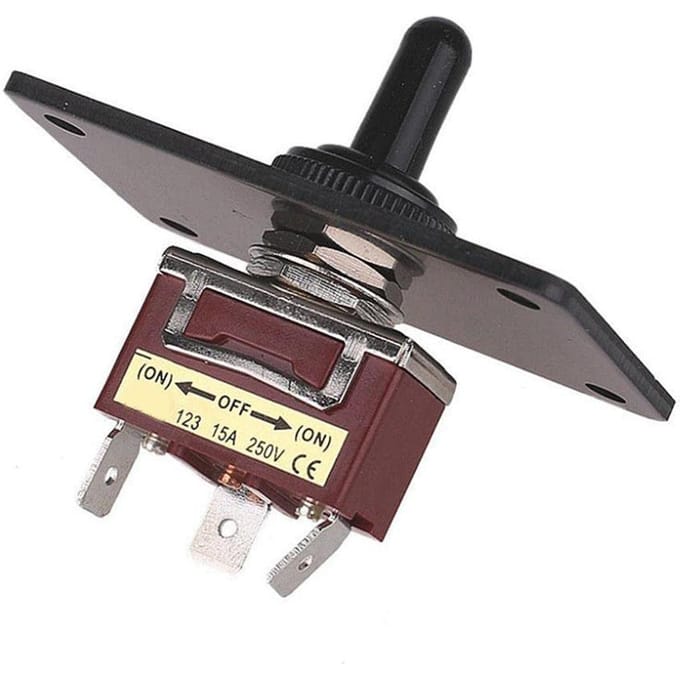 1 x tuimelschakelaar Marine Boot Trim Tab-schakelaar Momentele tuimelschakelaar Bootpaneel black