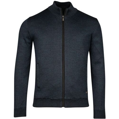 Baileys Vest Cardigan Zip Lined Allover 2 Color Knit Dark Blue / male