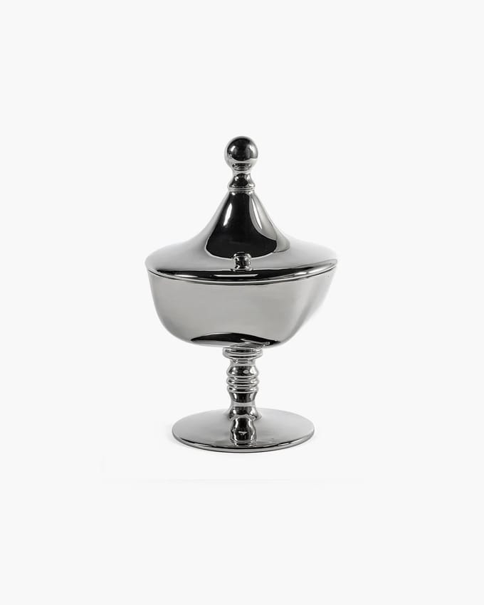 Serax Kris Van Assche Josephine bonbonière 02 S D16cm H25.2cm zilver