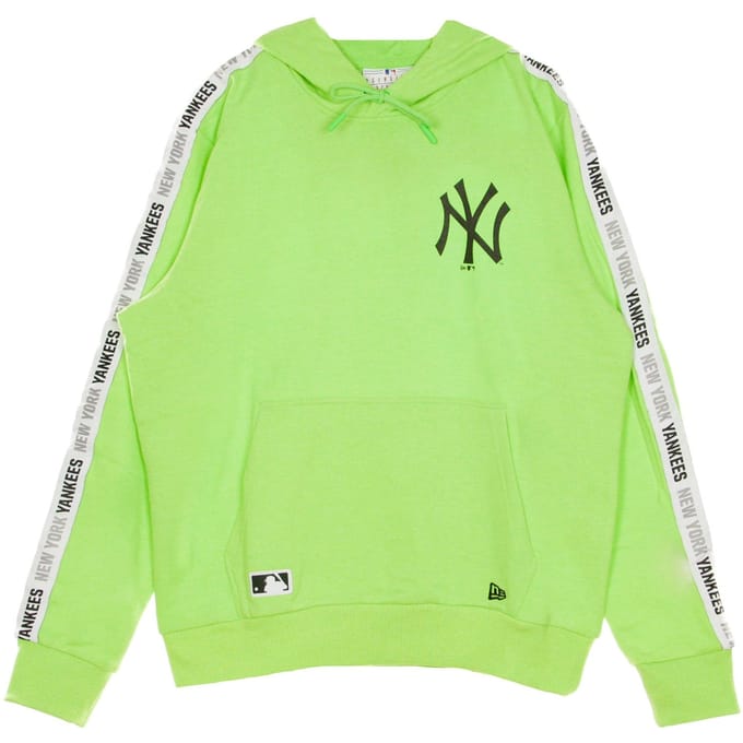 Lichtgewicht sweatshirt met capuchon heren Mlb mouw taping pullover hoody Neyyan limoen/zwart