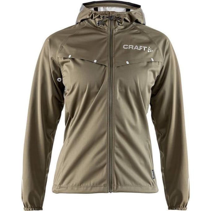 Craft Repel Sportjas Dames - Maat L- Reflecterend - DK Olive/Silver
