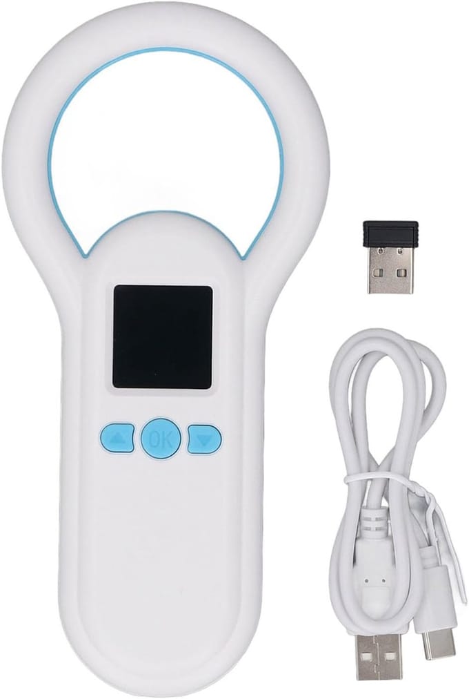 Dieren Chipscanner - Chiplezer Huisdier - Dierenbeheer - 500 Gegevensopslag - 144 inch Scherm