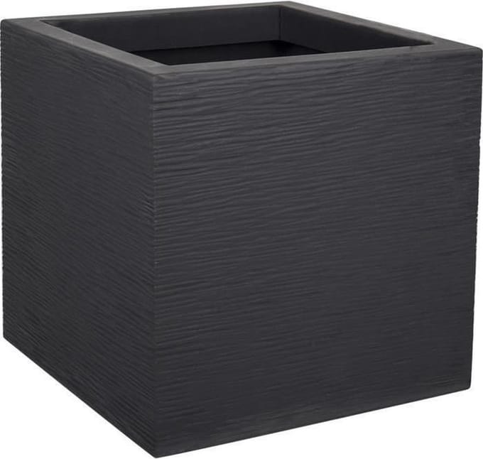 Bloempot EDA Rood Antraciet Donker grijs Plastic Vierkant 5 cm