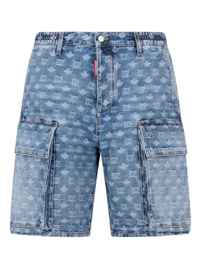 Dsquared2 korte blauwe man multi logo
