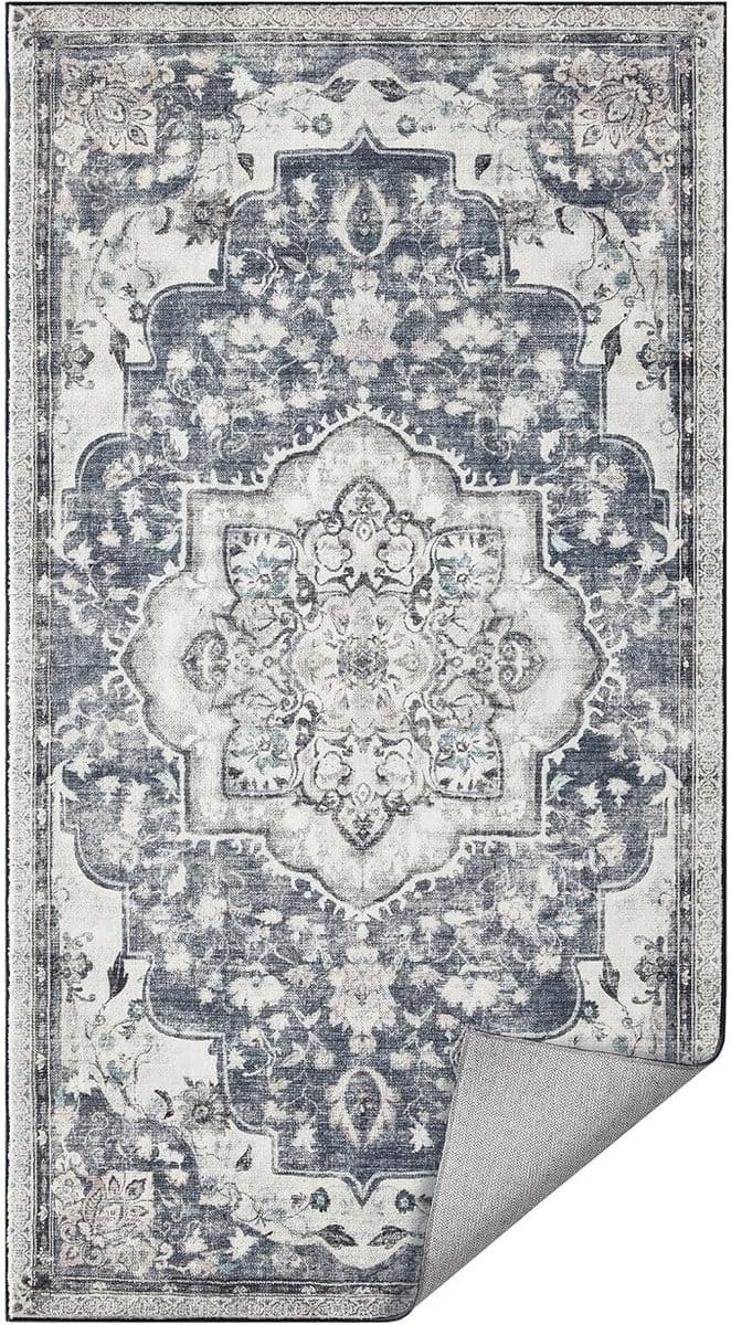 MAZAZU - Tapijt - Antislip - Wasbaar - Grijs - 170x120