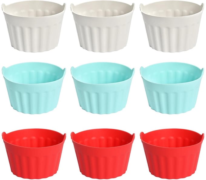 Dailygoods - Siliconen Muffinvormpjes voor Heteluchtfriteuse - 9 Stuks