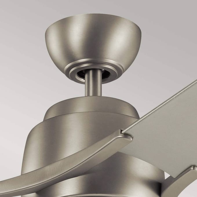 Plafondventilator met verlichting - Zeus - 60in / 152cm ventilator - geborsteld nikkel