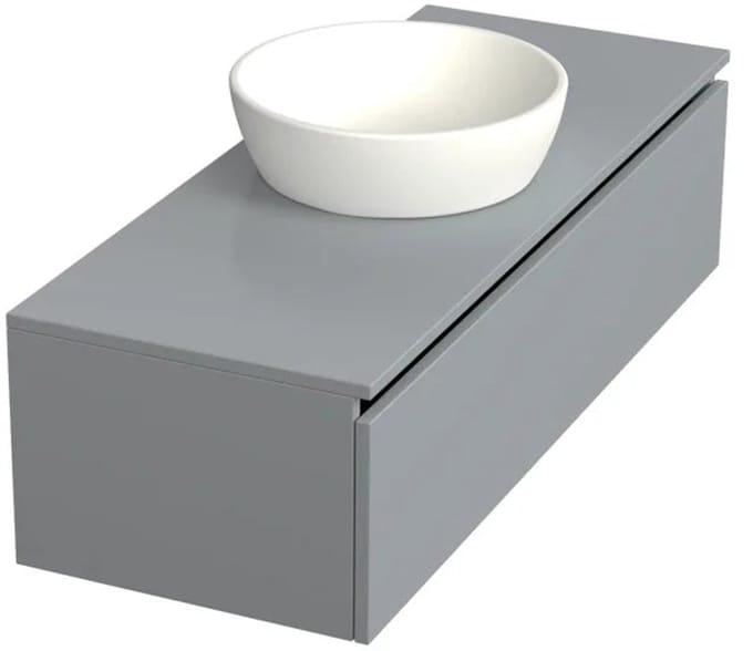 Dutchline Badmeubel Onderkast – Mat Grijs – 120x46cm – 1 Lade – 1 Uitsparing