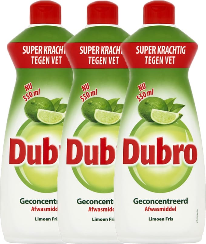 Dubro Afwasmiddel Limoen - 3 x 550ml