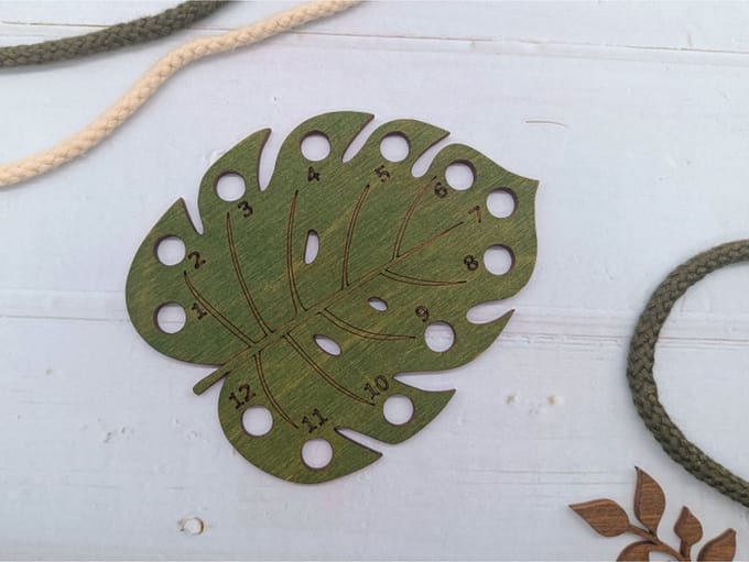 Houten Garenhouder - Monstera