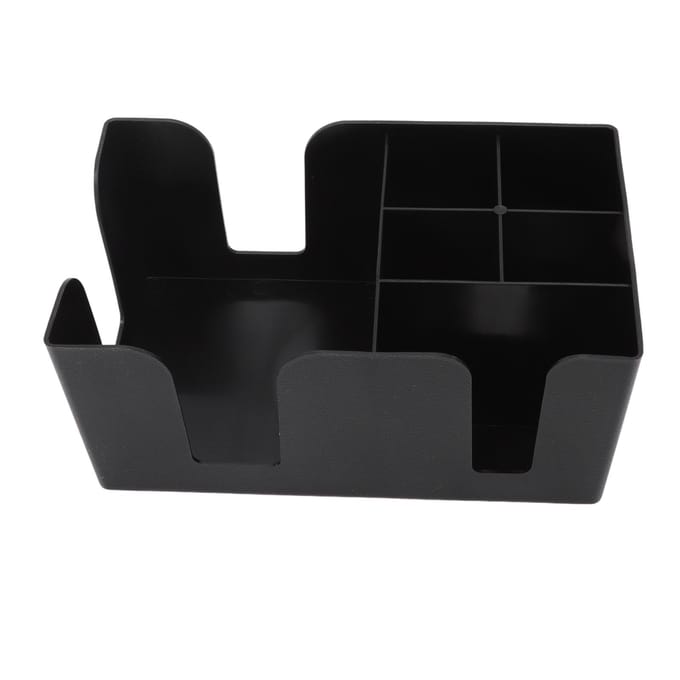 Koffiestation Organizer Multifunctionele Classificatie ABS Rechtopstaande Koffie Condiment Organizer met 6 black