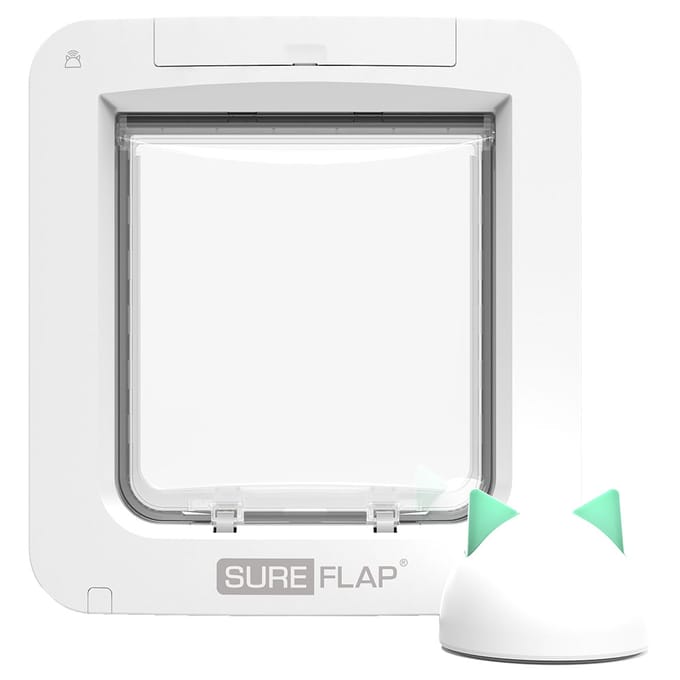 Sureflap Microchip Huisdierluik Connect Bundel - Kattenluik - Hondenluik - Wit - 17 x 17,8 cm